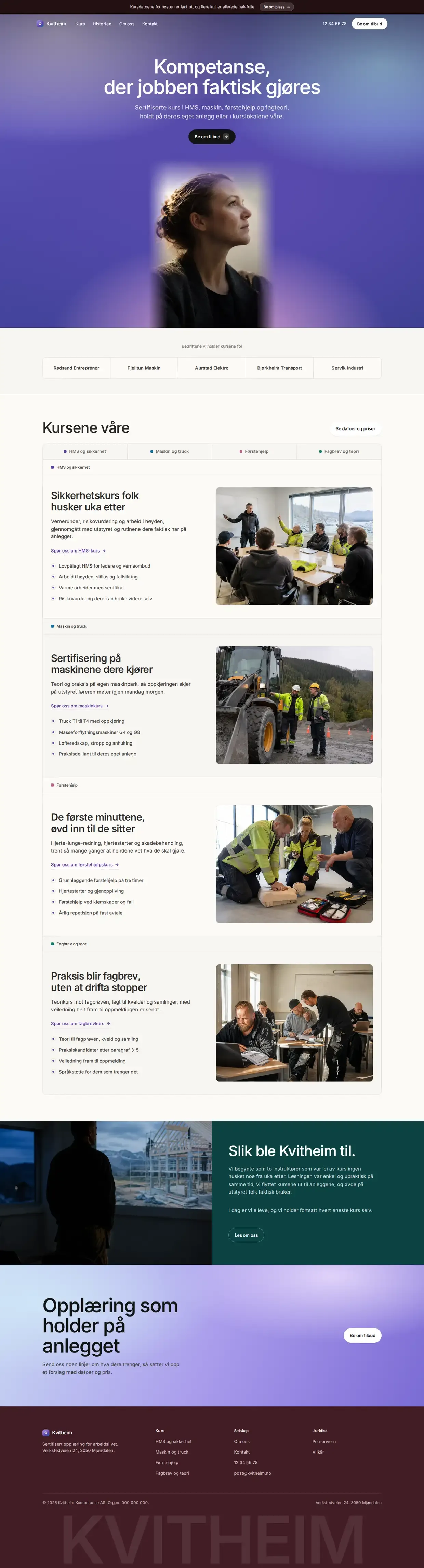 Forsiden i Kvitheim-malen